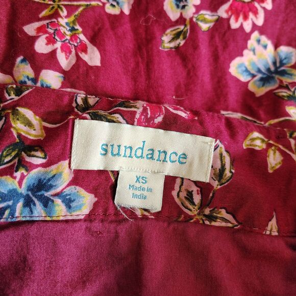Sundance Floral Tiered Midi Skirt XS Boho Cottagecore Button Front Festival - Picture 9 of 10